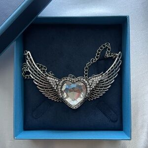 Y2k, angel heart wings necklace